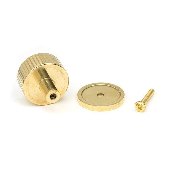 Polished Brass Judd Cabinet Knob - 32mm (Plain) | From The Anvil-Cabinet Knobs-Yester Home