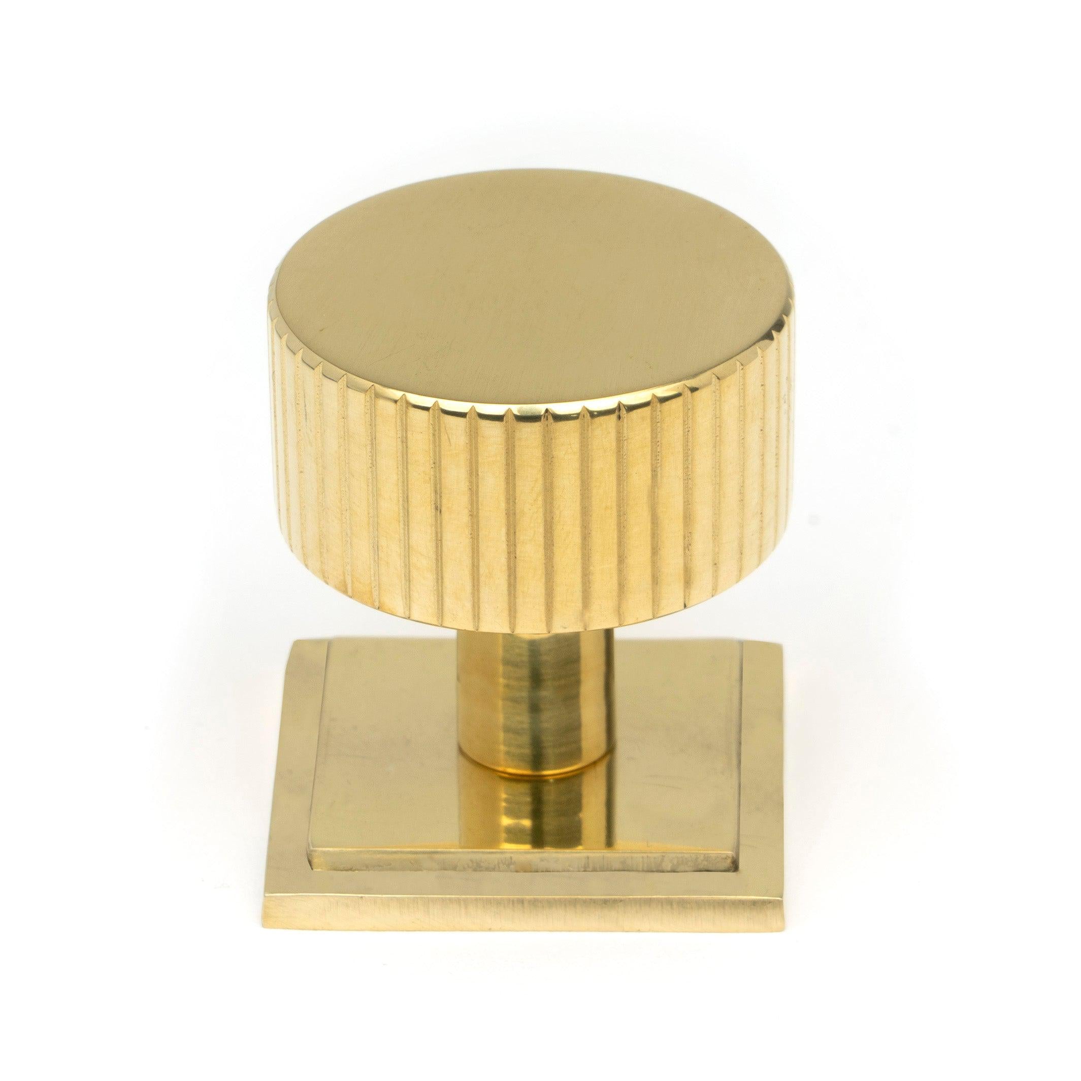 Polished Brass Judd Cabinet Knob - 32mm (Square) | From The Anvil - Cabinet Knobs - From The Anvil - Yester Home
