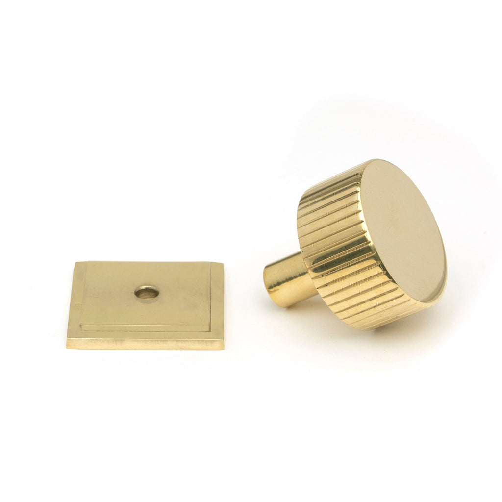 Polished Brass Judd Cabinet Knob - 32mm (Square) | From The Anvil-Cabinet Knobs-Yester Home