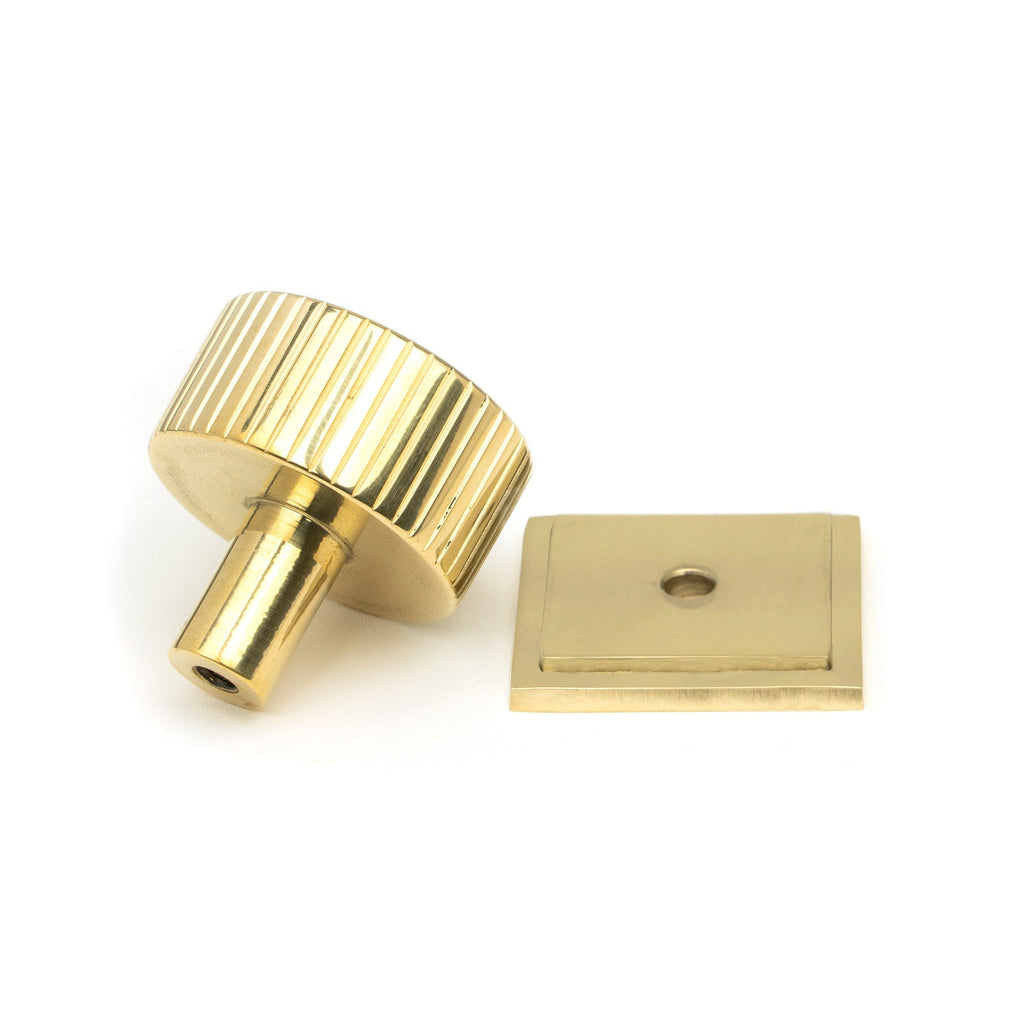 Polished Brass Judd Cabinet Knob - 32mm (Square) | From The Anvil-Cabinet Knobs-Yester Home