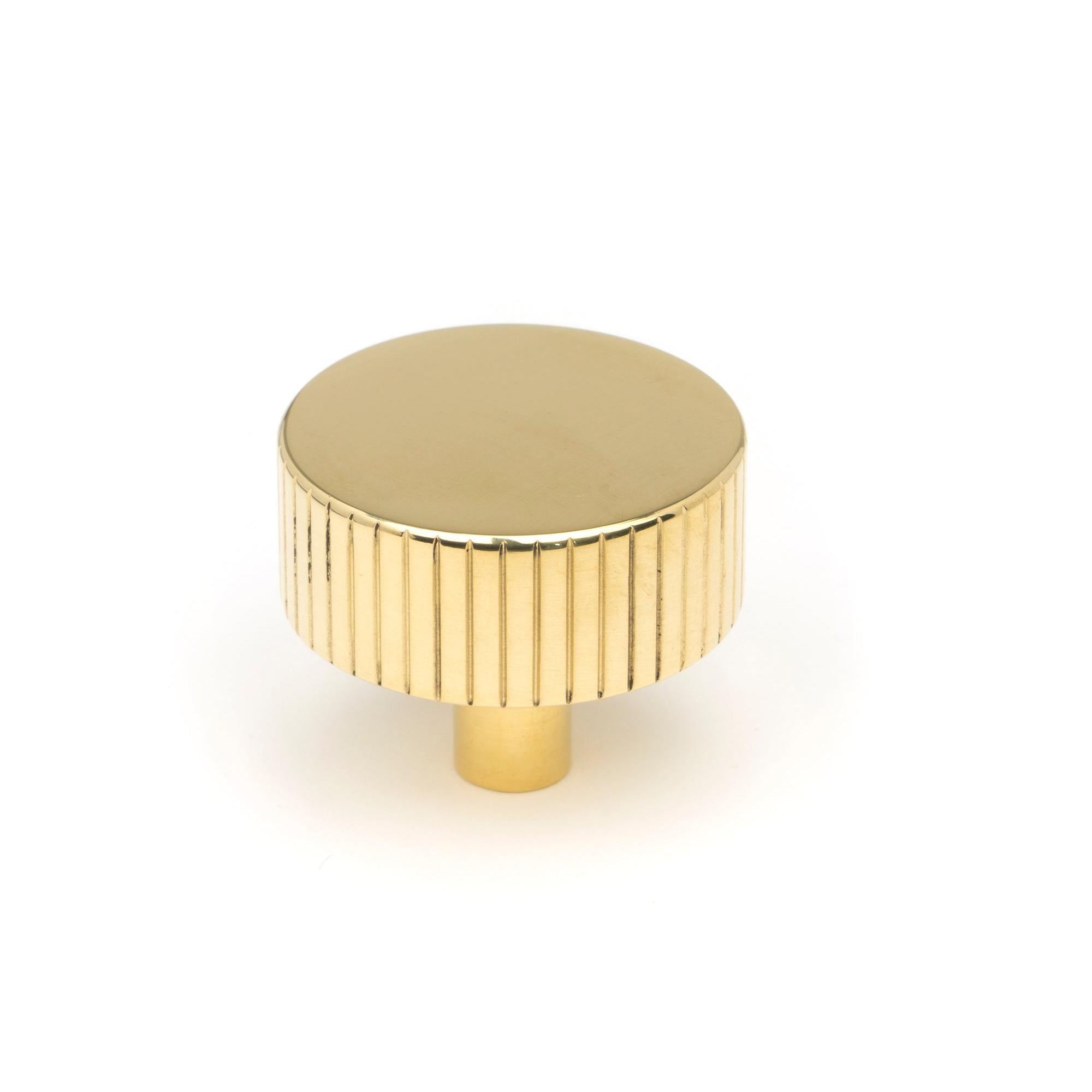 Polished Brass Judd Cabinet Knob - 38mm (No Rose) | From The Anvil - Cabinet Knobs - From The Anvil - Yester Home