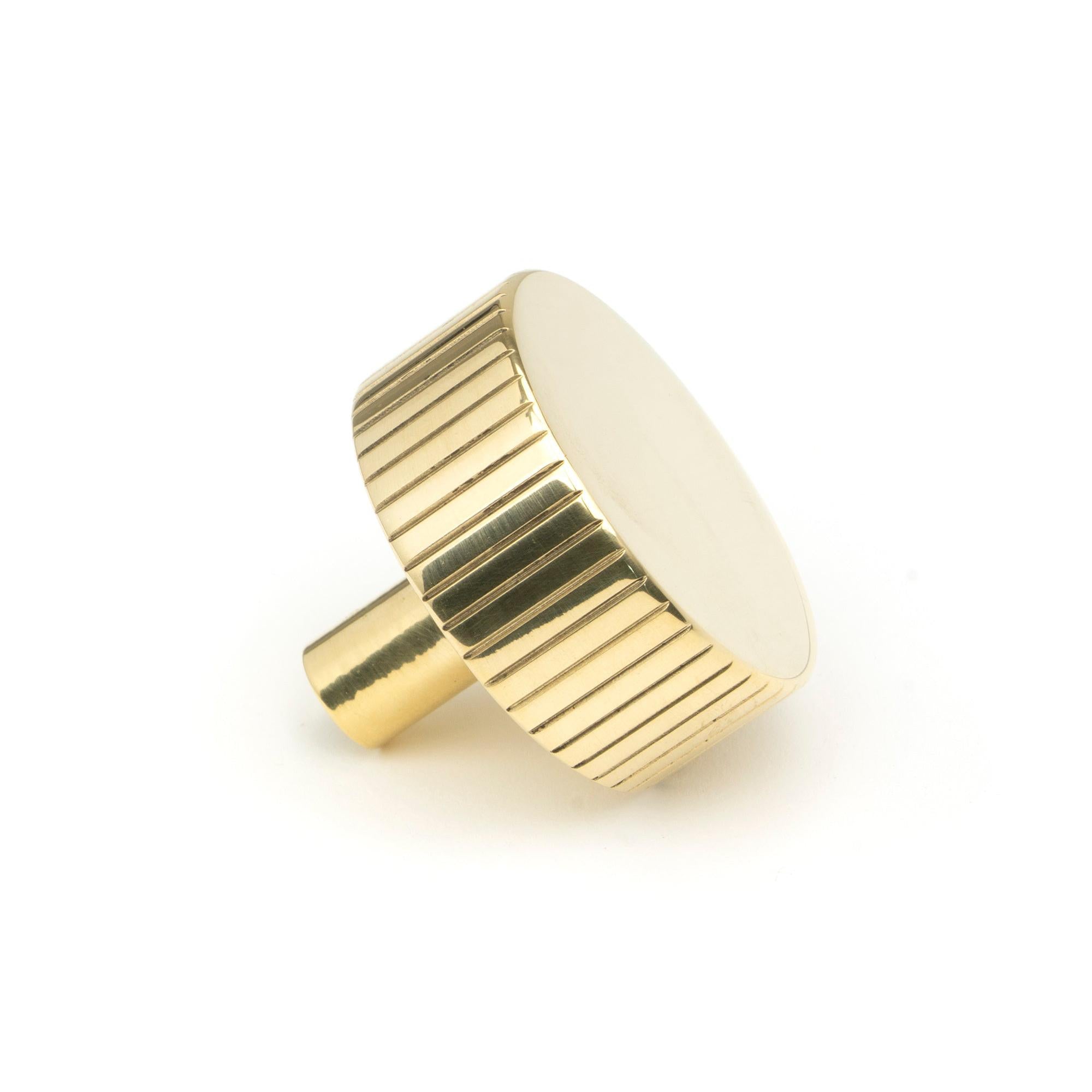 Polished Brass Judd Cabinet Knob - 38mm (No Rose) | From The Anvil - Cabinet Knobs - From The Anvil - Yester Home