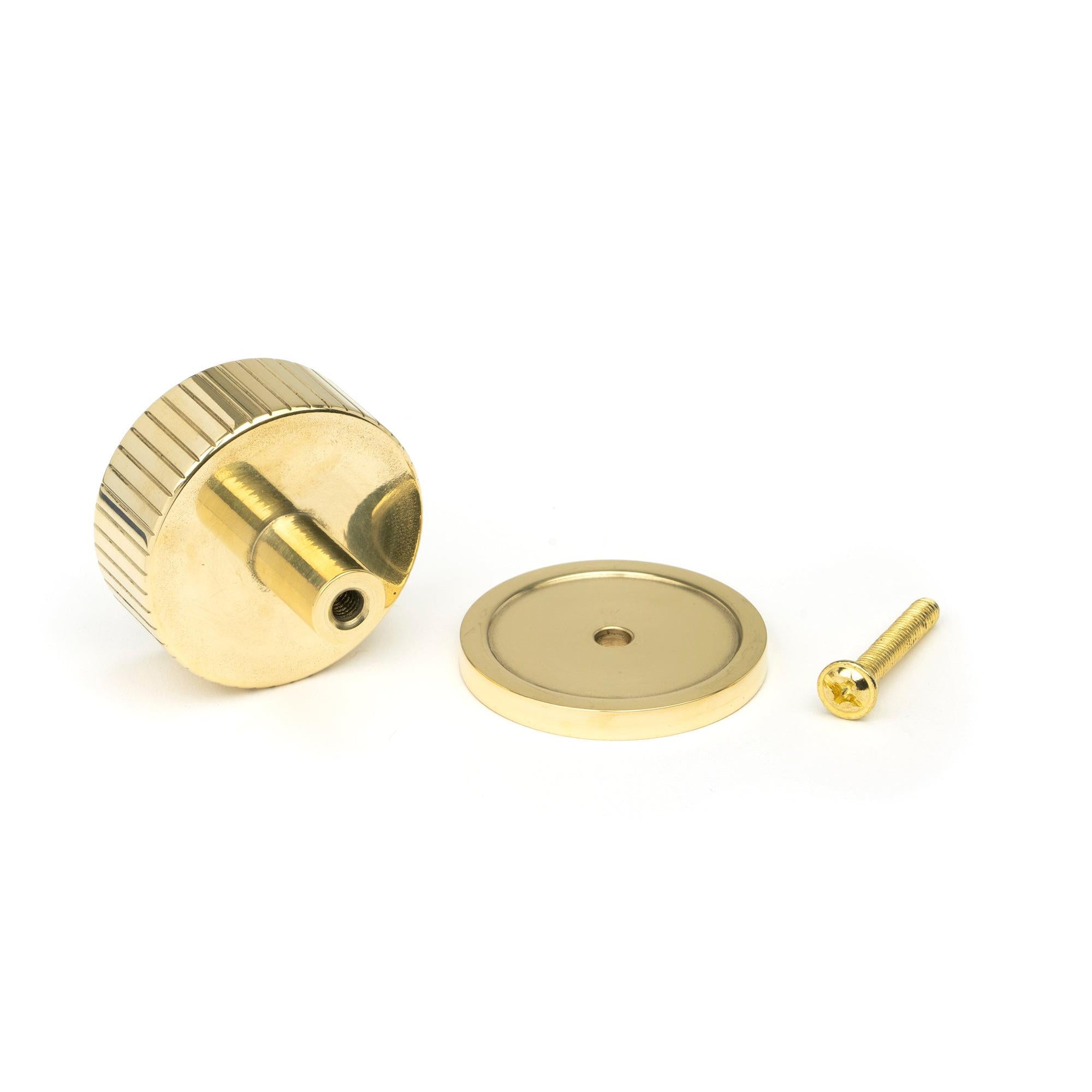 Polished Brass Judd Cabinet Knob - 38mm (Plain) | From The Anvil - Cabinet Knobs - From The Anvil - Yester Home