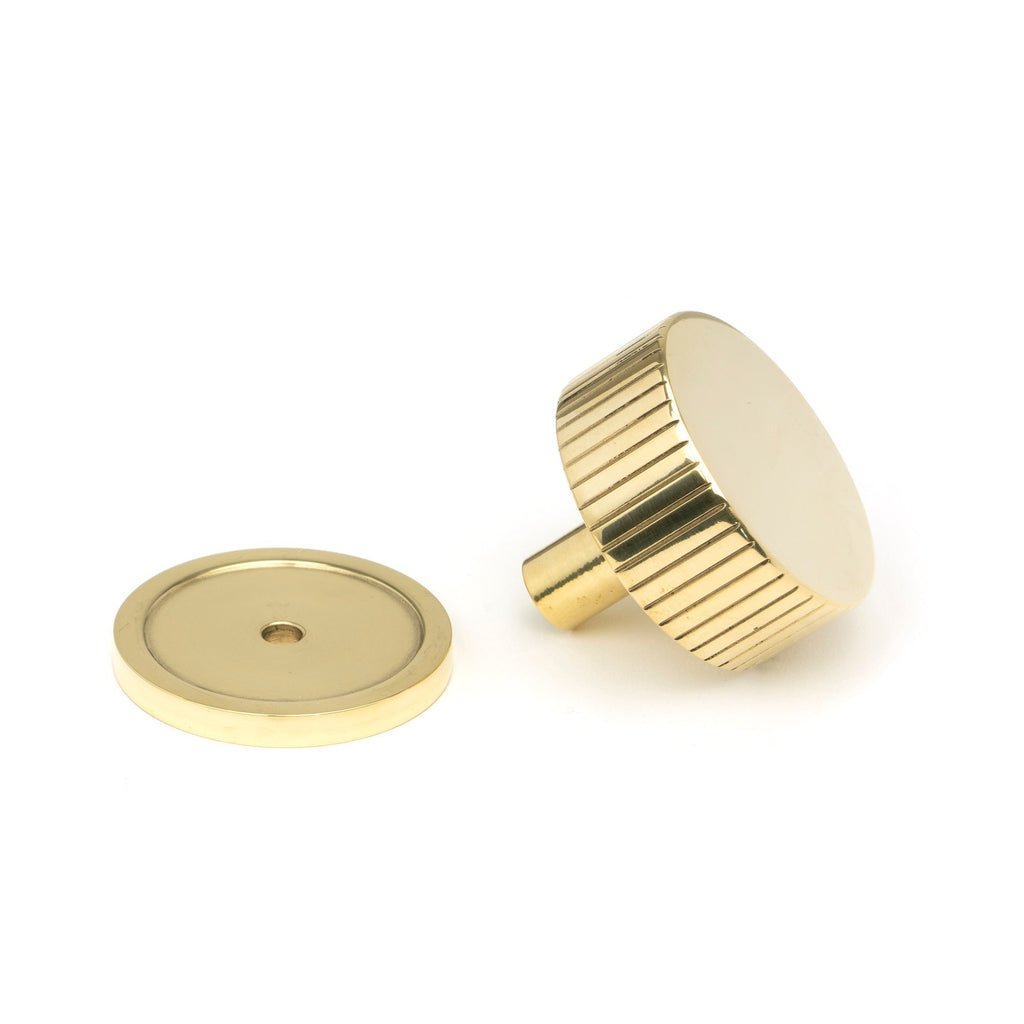 Polished Brass Judd Cabinet Knob - 38mm (Plain) | From The Anvil-Cabinet Knobs-Yester Home