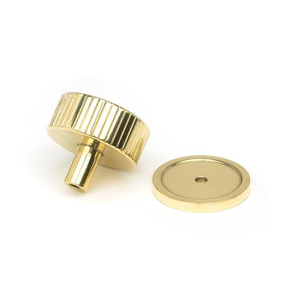 Polished Brass Judd Cabinet Knob - 38mm (Plain) | From The Anvil-Cabinet Knobs-Yester Home