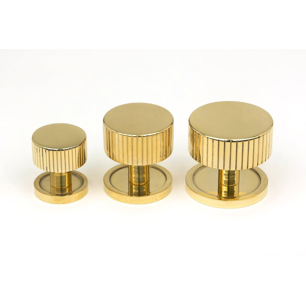 Polished Brass Judd Cabinet Knob - 38mm (Plain) | From The Anvil-Cabinet Knobs-Yester Home