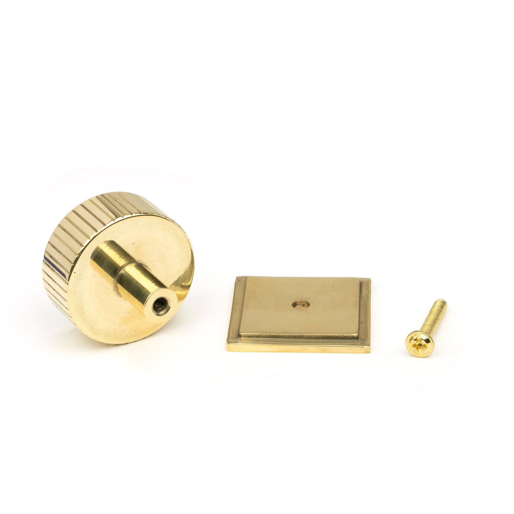 Polished Brass Judd Cabinet Knob - 38mm (Square) | From The Anvil - Cabinet Knobs - From The Anvil - Yester Home