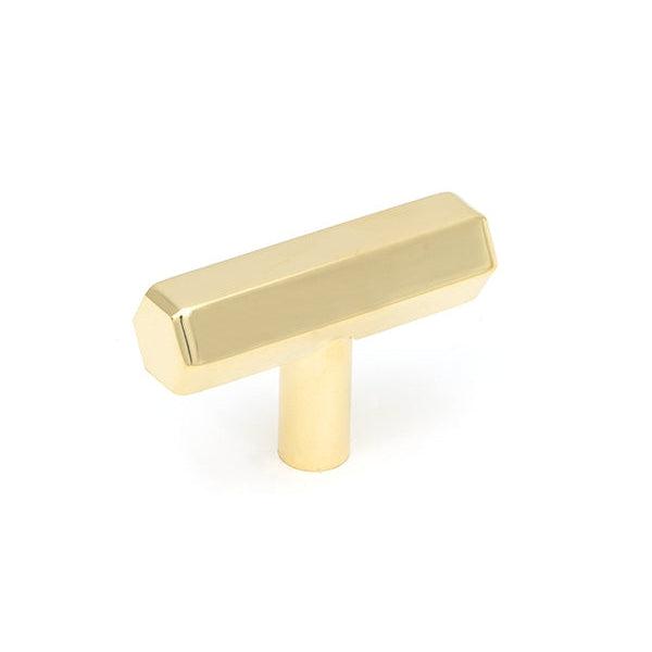 Polished Brass Kahlo T-Bar | From The Anvil-Cabinet Knobs-Yester Home