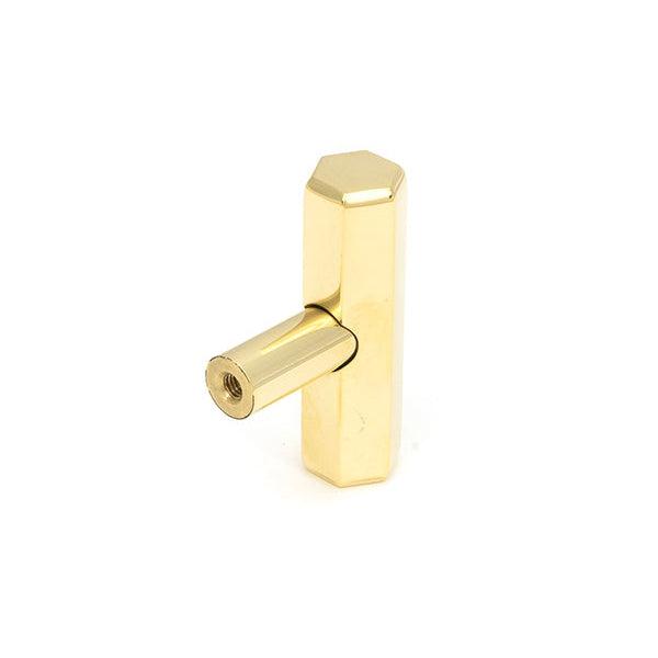Polished Brass Kahlo T-Bar | From The Anvil-Cabinet Knobs-Yester Home