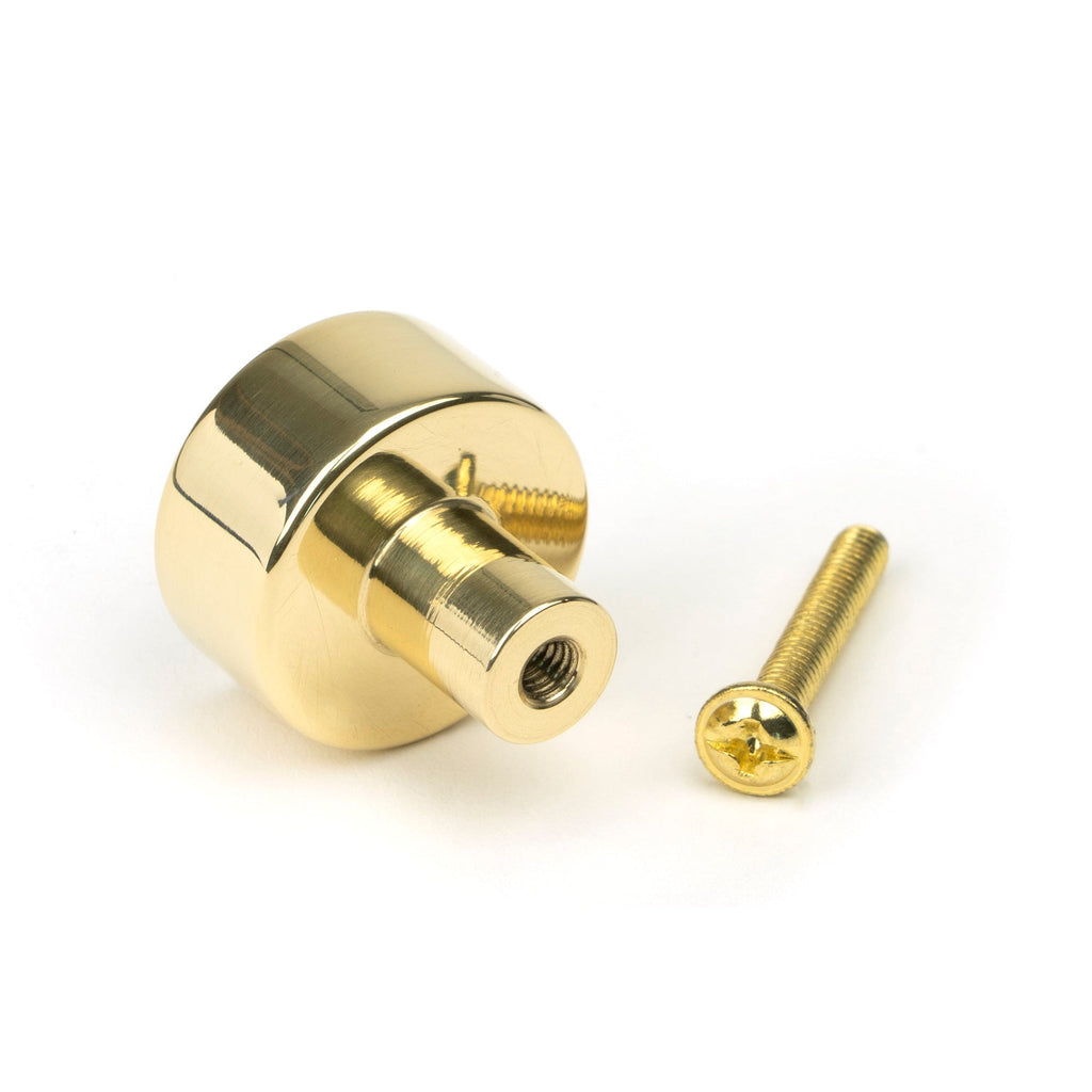 Polished Brass Kelso Cabinet Knob - 25mm (No Rose) | From The Anvil-Cabinet Knobs-Yester Home