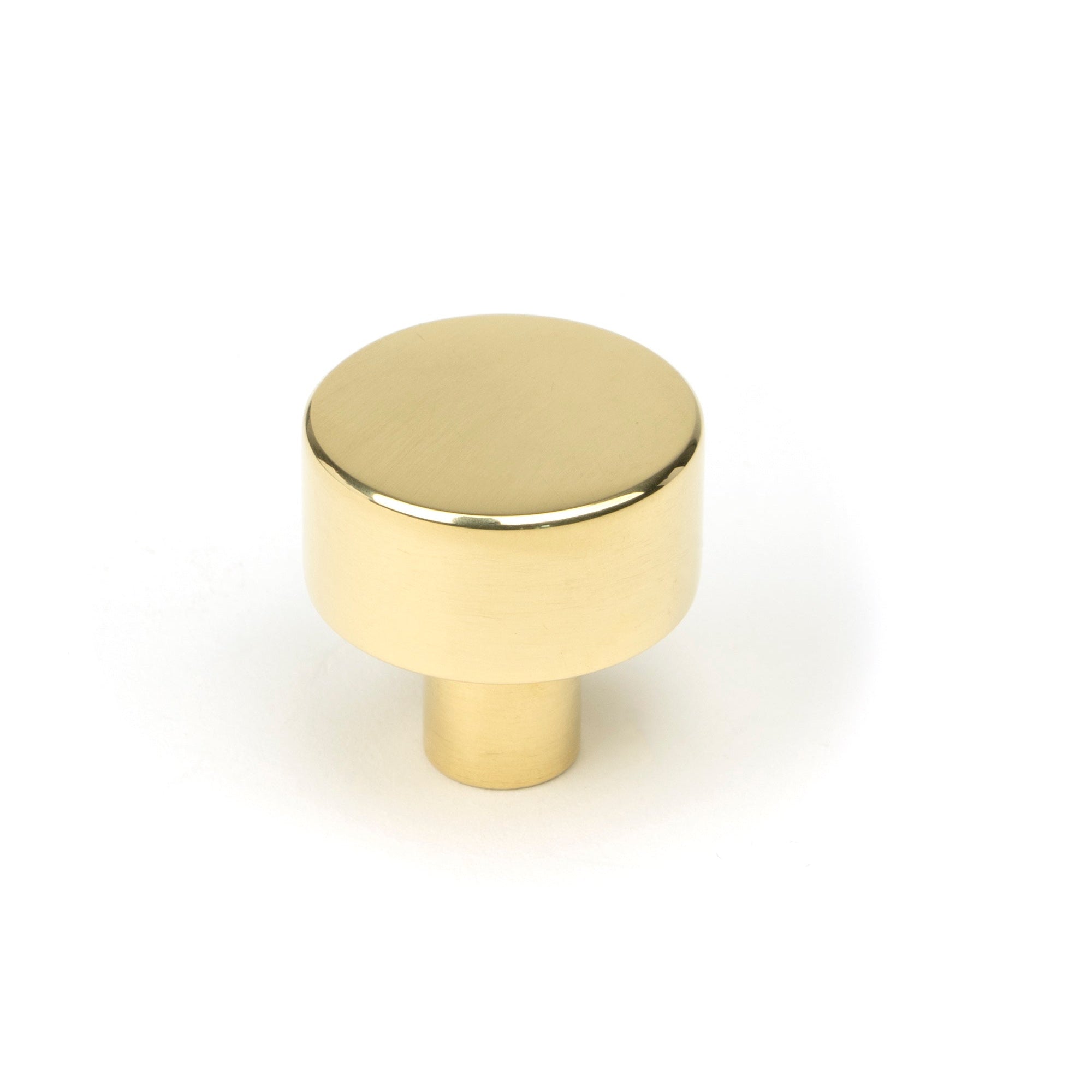 Polished Brass Kelso Cabinet Knob - 25mm (No Rose) | From The Anvil-Cabinet Knobs-Yester Home