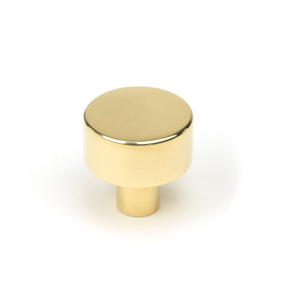 Polished Brass Kelso Cabinet Knob - 25mm (No Rose) | From The Anvil-Cabinet Knobs-Yester Home