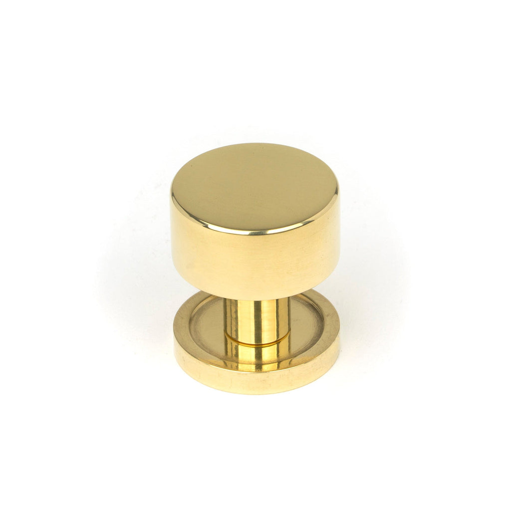 Polished Brass Kelso Cabinet Knob - 25mm (Plain) | From The Anvil-Cabinet Knobs-Yester Home