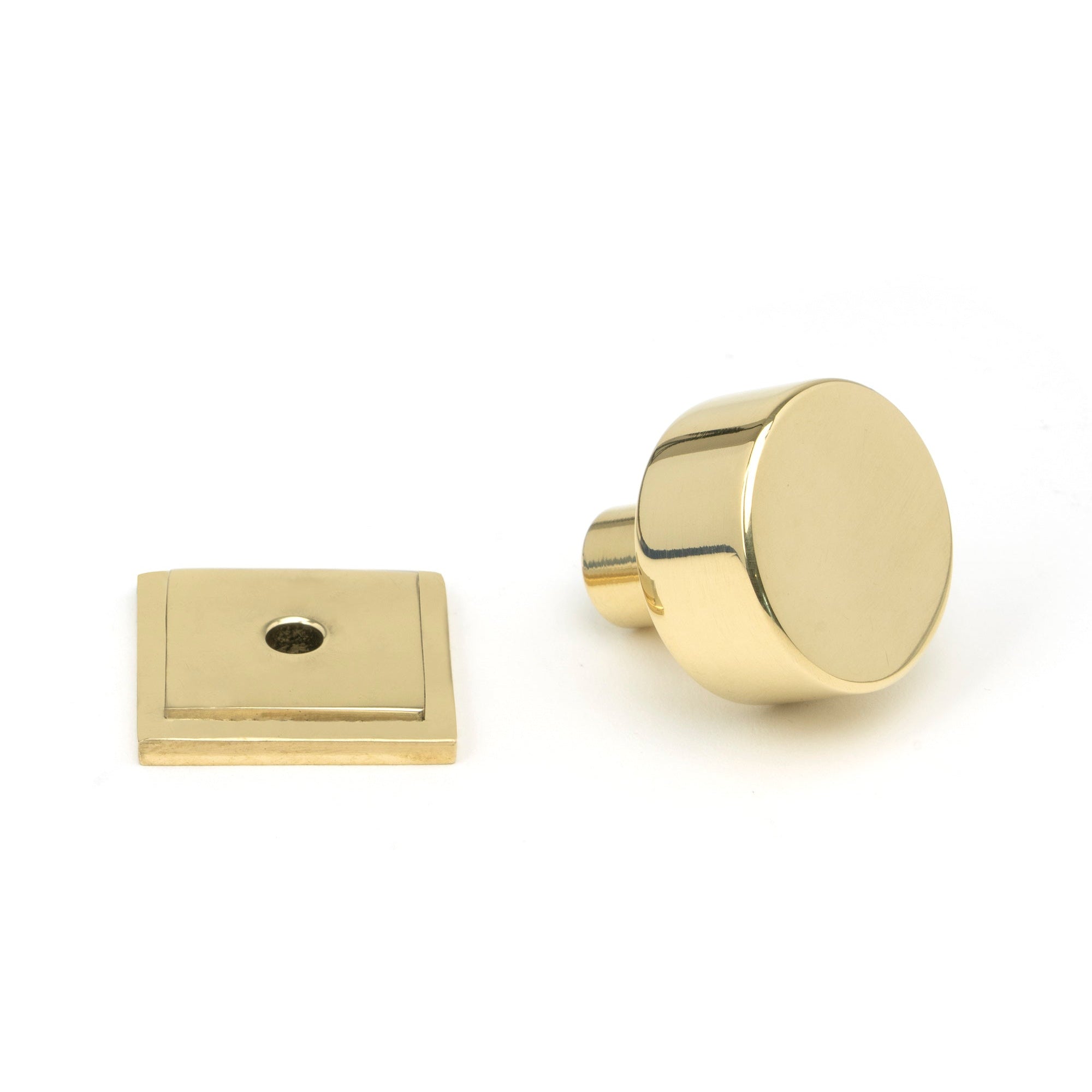 Polished Brass Kelso Cabinet Knob - 25mm (Square) | From The Anvil-Cabinet Knobs-Yester Home