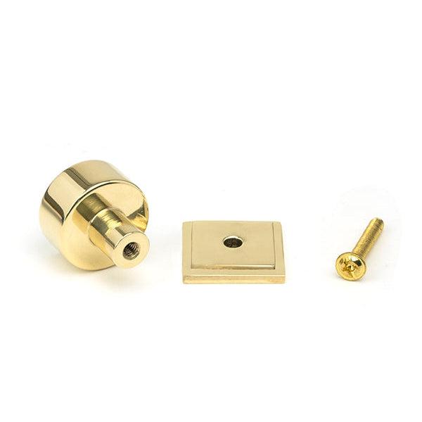 Polished Brass Kelso Cabinet Knob - 25mm (Square) | From The Anvil-Cabinet Knobs-Yester Home