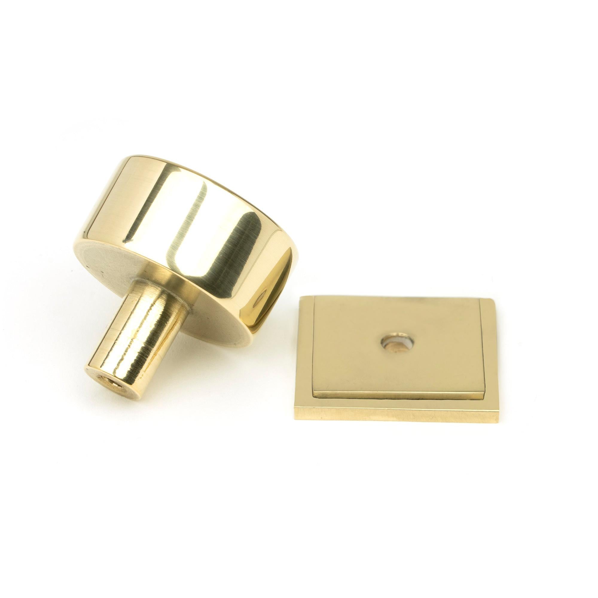 Polished Brass Kelso Cabinet Knob - 32mm (Square) | From The Anvil - Cabinet Knobs - From The Anvil - Yester Home