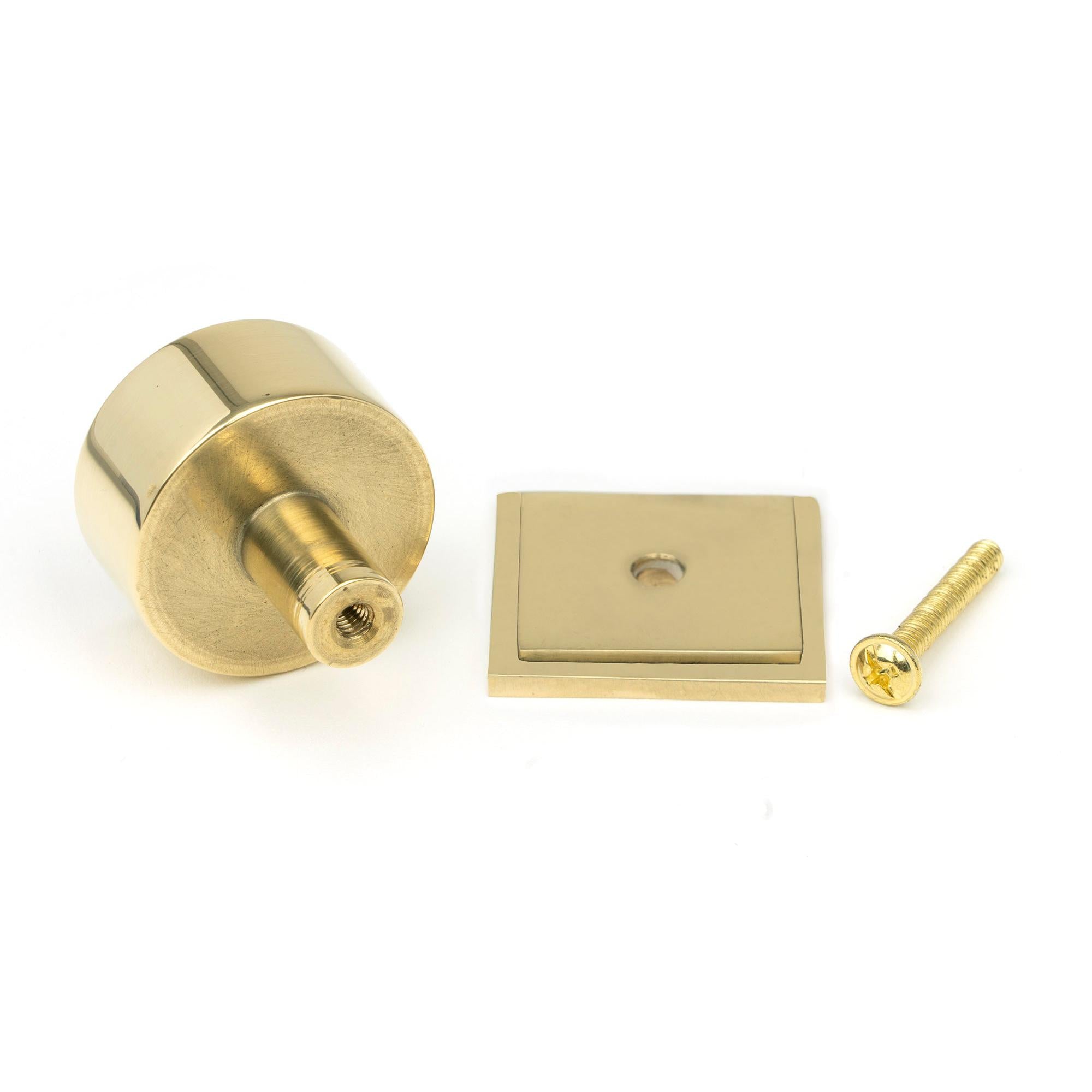 Polished Brass Kelso Cabinet Knob - 32mm (Square) | From The Anvil - Cabinet Knobs - From The Anvil - Yester Home
