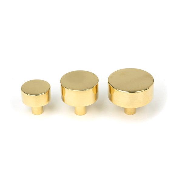 Polished Brass Kelso Cabinet Knob - 38mm (No Rose) | From The Anvil-Cabinet Knobs-Yester Home