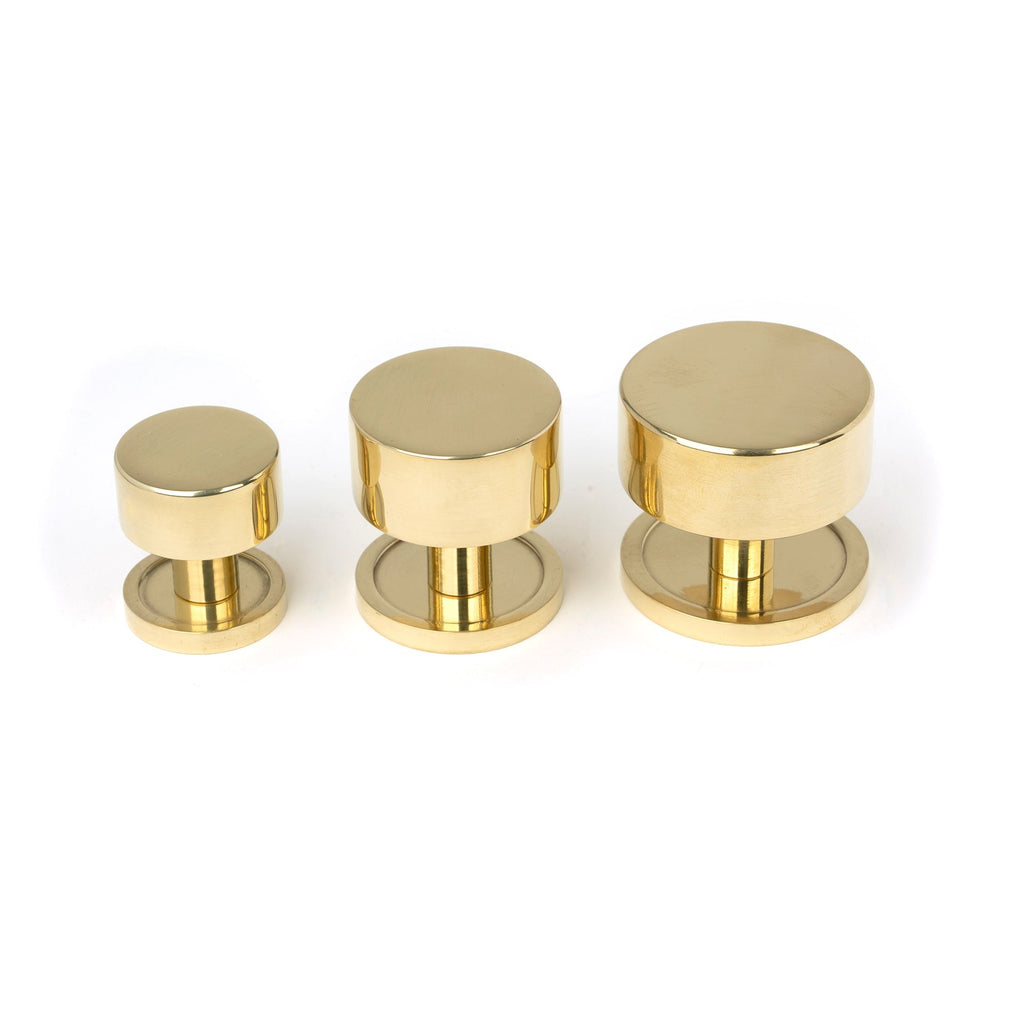 Polished Brass Kelso Cabinet Knob - 38mm (Plain) | From The Anvil-Cabinet Knobs-Yester Home