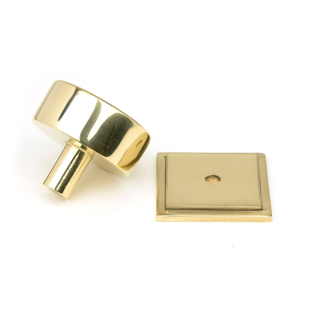 Polished Brass Kelso Cabinet Knob - 38mm (Square) | From The Anvil-Cabinet Knobs-Yester Home