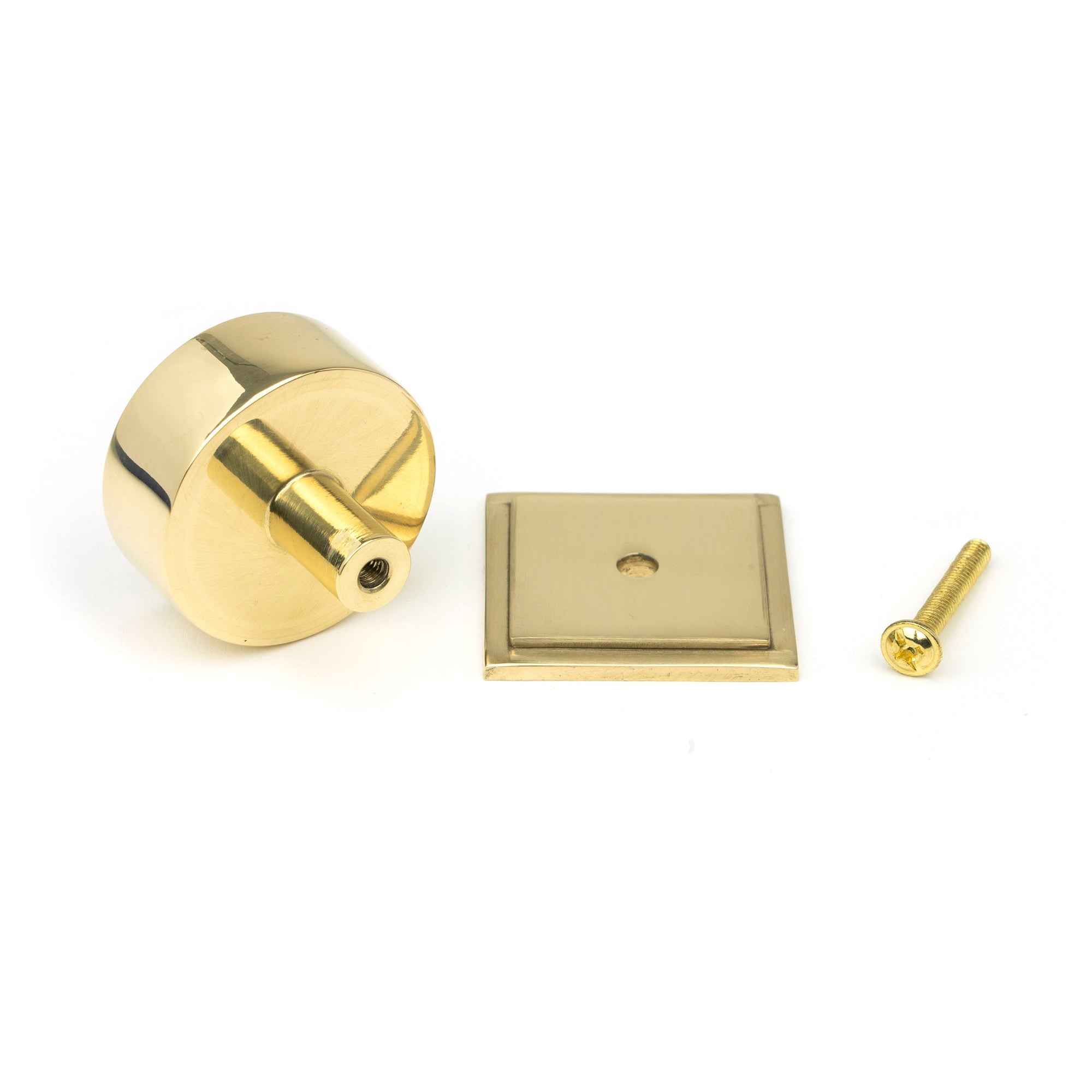 Polished Brass Kelso Cabinet Knob - 38mm (Square) | From The Anvil-Cabinet Knobs-Yester Home