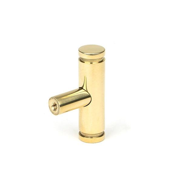 Polished Brass Kelso T-Bar | From The Anvil-Cabinet Knobs-Yester Home