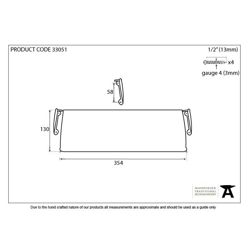 Polished Brass Large Letter Plate Cover | From The Anvil-Letter Plate Covers-Yester Home