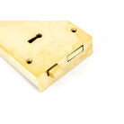 Polished Brass Left Hand Rim Lock - Large | From The Anvil-Rim Locks & Latches-Yester Home