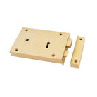 Polished Brass Left Hand Rim Lock - Large | From The Anvil - Rim Locks & Latches - From The Anvil - Yester Home