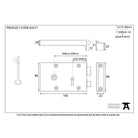Polished Brass Left Hand Rim Lock - Small | From The Anvil-Rim Locks & Latches-Yester Home