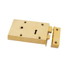 Polished Brass Left Hand Rim Lock - Small | From The Anvil - Rim Locks & Latches - From The Anvil - Yester Home