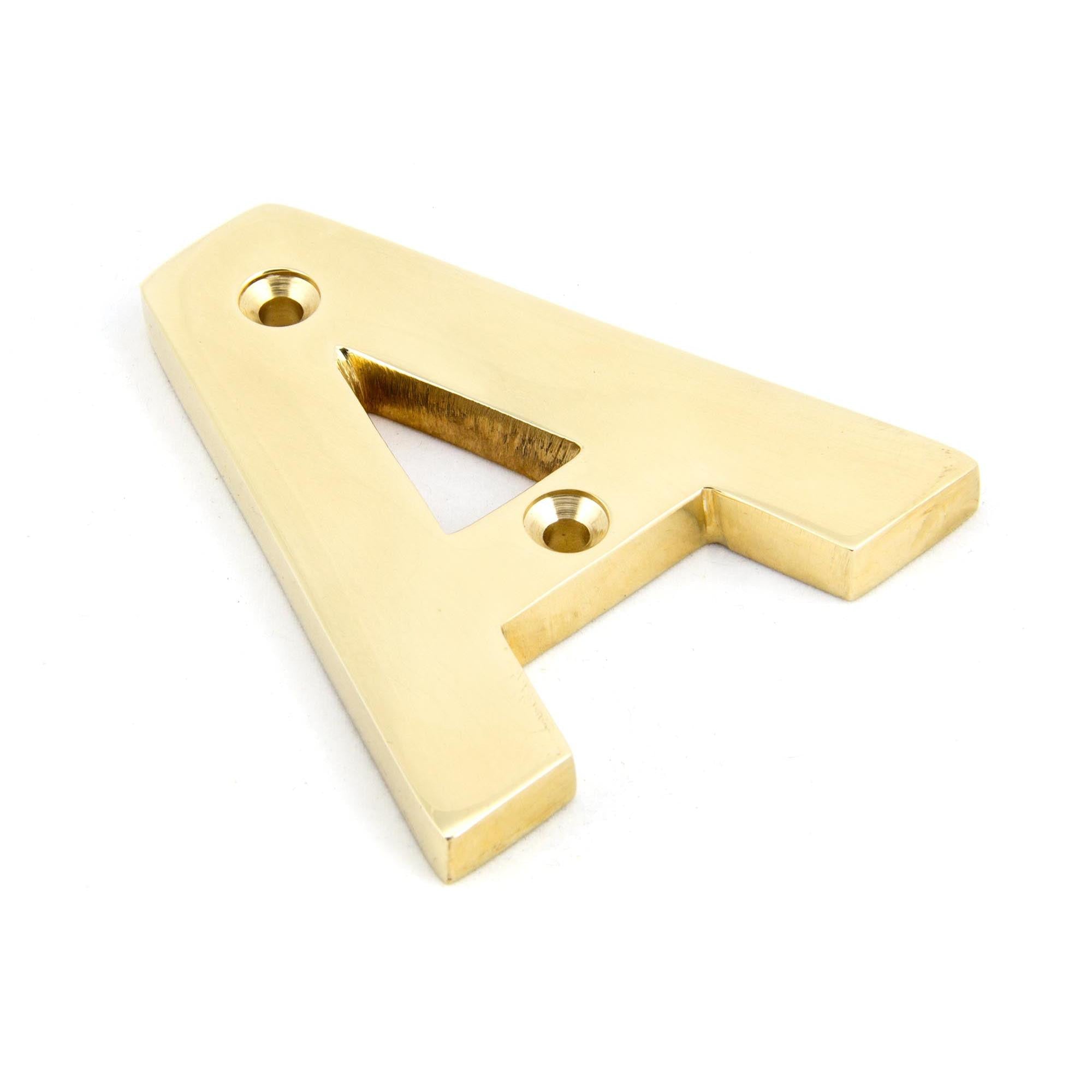Polished Brass Letter A | From The Anvil - Letters - From The Anvil - Yester Home