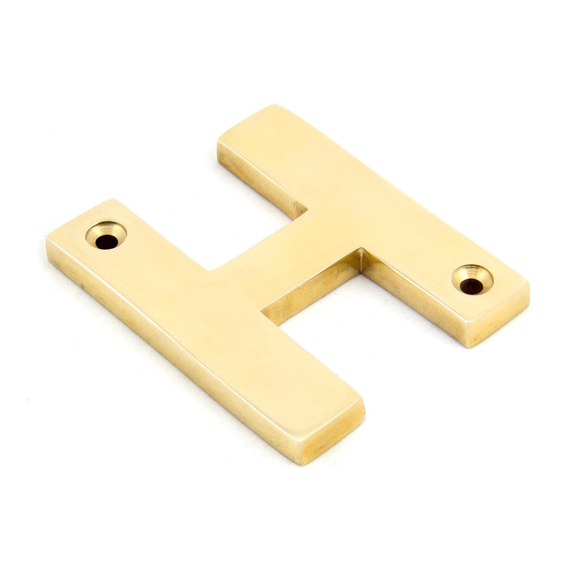 Polished Brass Letter H | From The Anvil - Letters - From The Anvil - Yester Home