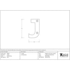 Polished Brass Letter J | From The Anvil - Letters - From The Anvil - Yester Home