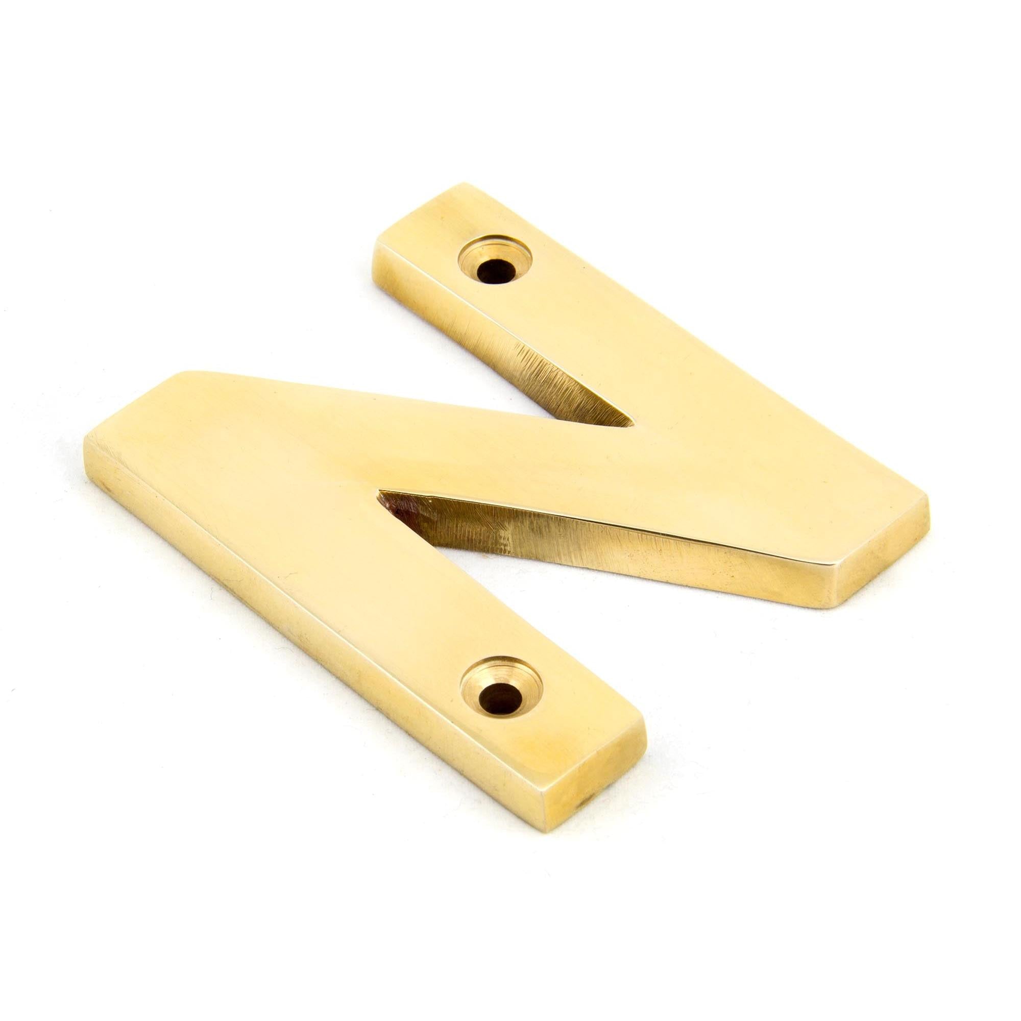 Polished Brass Letter N | From The Anvil - Letters - From The Anvil - Yester Home