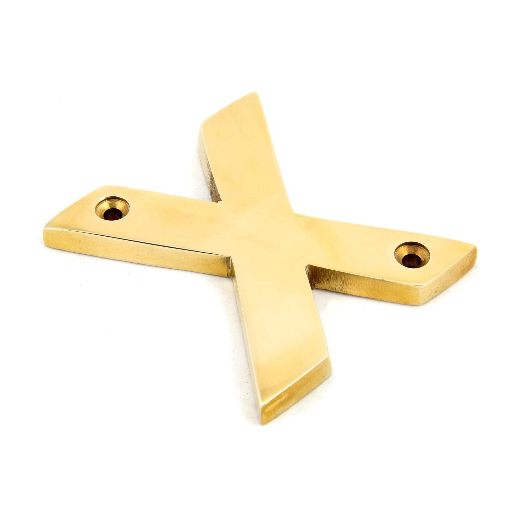 Polished Brass Letter X | From The Anvil - Letters - From The Anvil - Yester Home