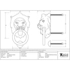 Polished Brass Lion Head Door Knocker | From The Anvil - Bolt-Through Door Knockers - From The Anvil - Yester Home