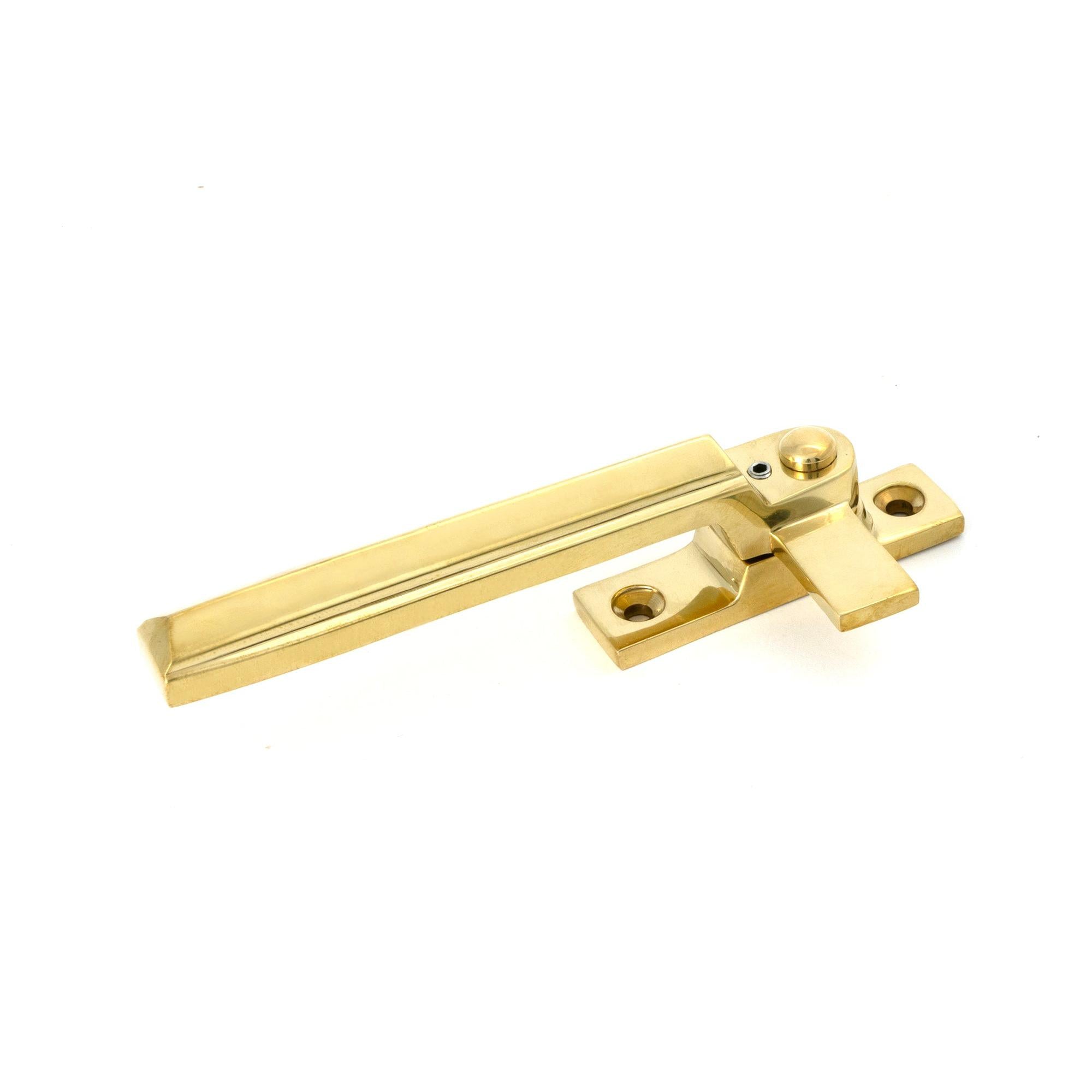 Polished Brass Locking Art Deco Fastener - LH - Locking Fasteners - From The Anvil - Yester Home
