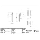 Polished Brass Locking Art Deco Fastener - RH - Locking Fasteners - From The Anvil - Yester Home