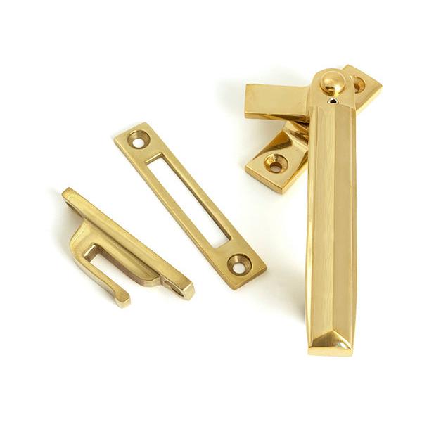 Polished Brass Locking Art Deco Fastener - RH - Locking Fasteners - From The Anvil - Yester Home