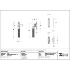Polished Brass Locking Brompton Fastener – LH - Locking Fasteners - From The Anvil - Yester Home
