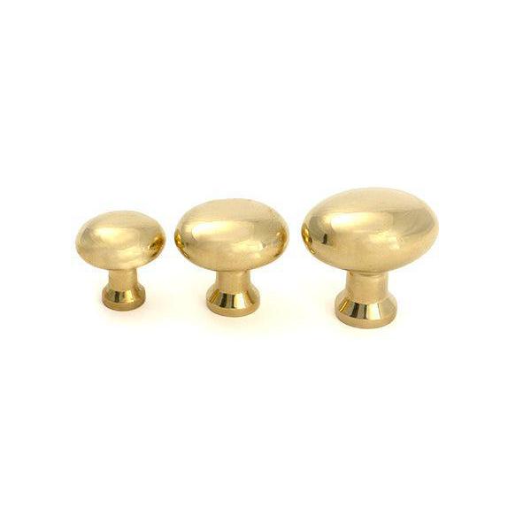 Polished Brass Moore Cabinet Knob - 32mm - Cabinet Knobs - From The Anvil - Yester Home