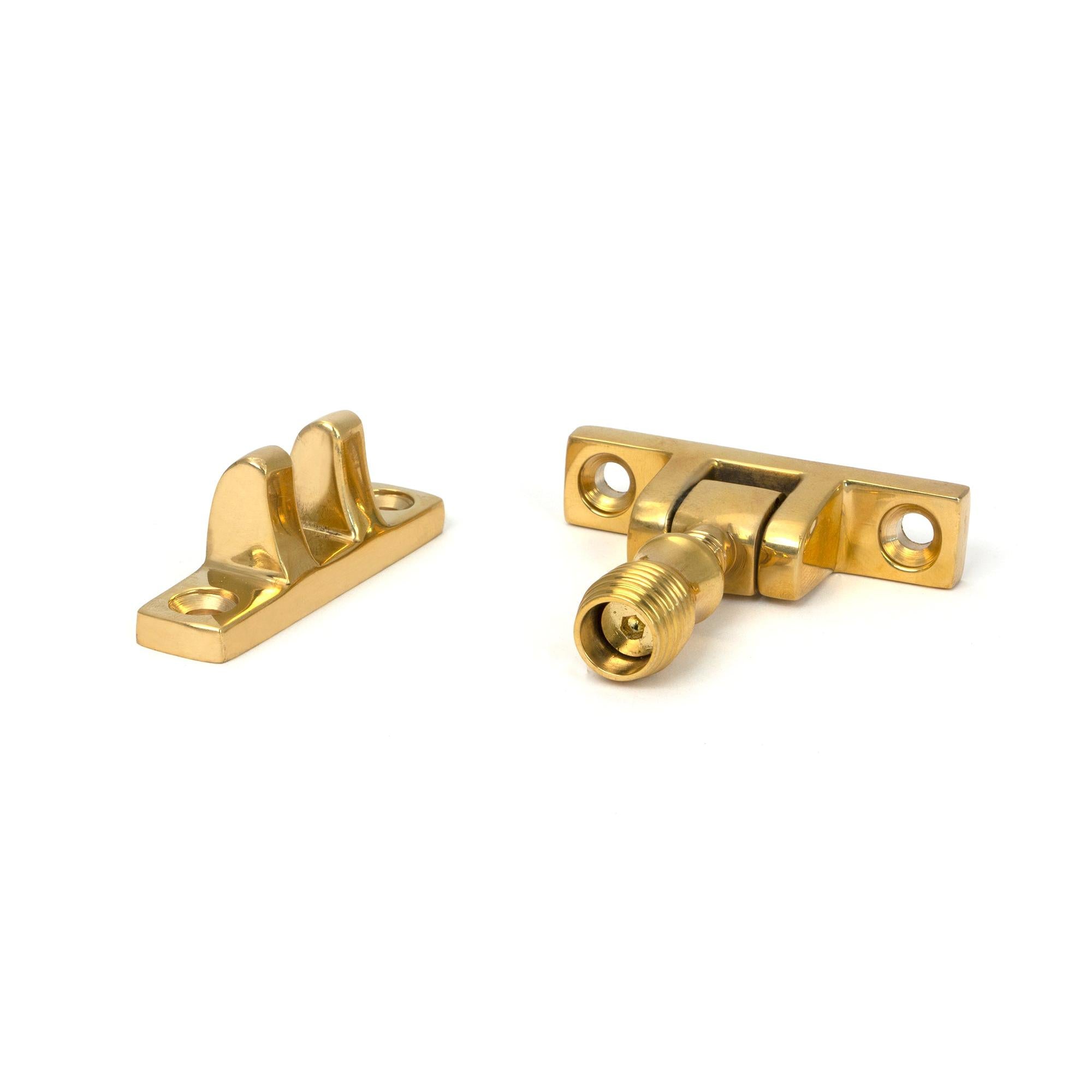 Polished Brass Mushroom Brighton Fastener - Narrow (Square) | From The Anvil - Brighton Fasteners - From The Anvil - Yester Home