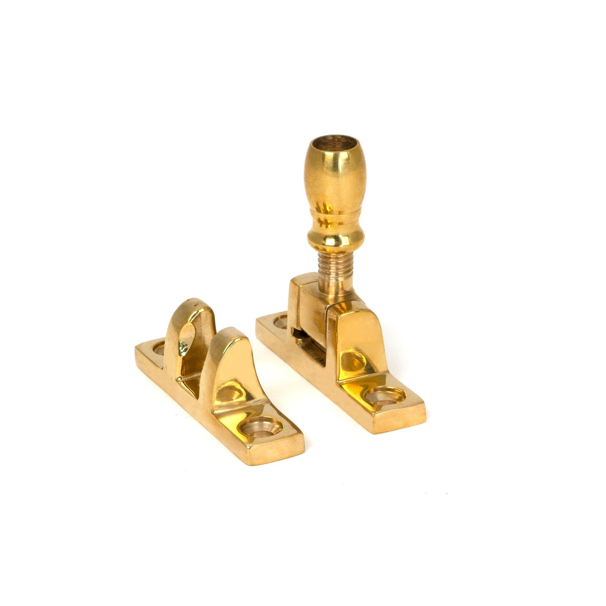 Polished Brass Mushroom Brighton Fastener - Narrow (Square) | From The Anvil - Brighton Fasteners - From The Anvil - Yester Home