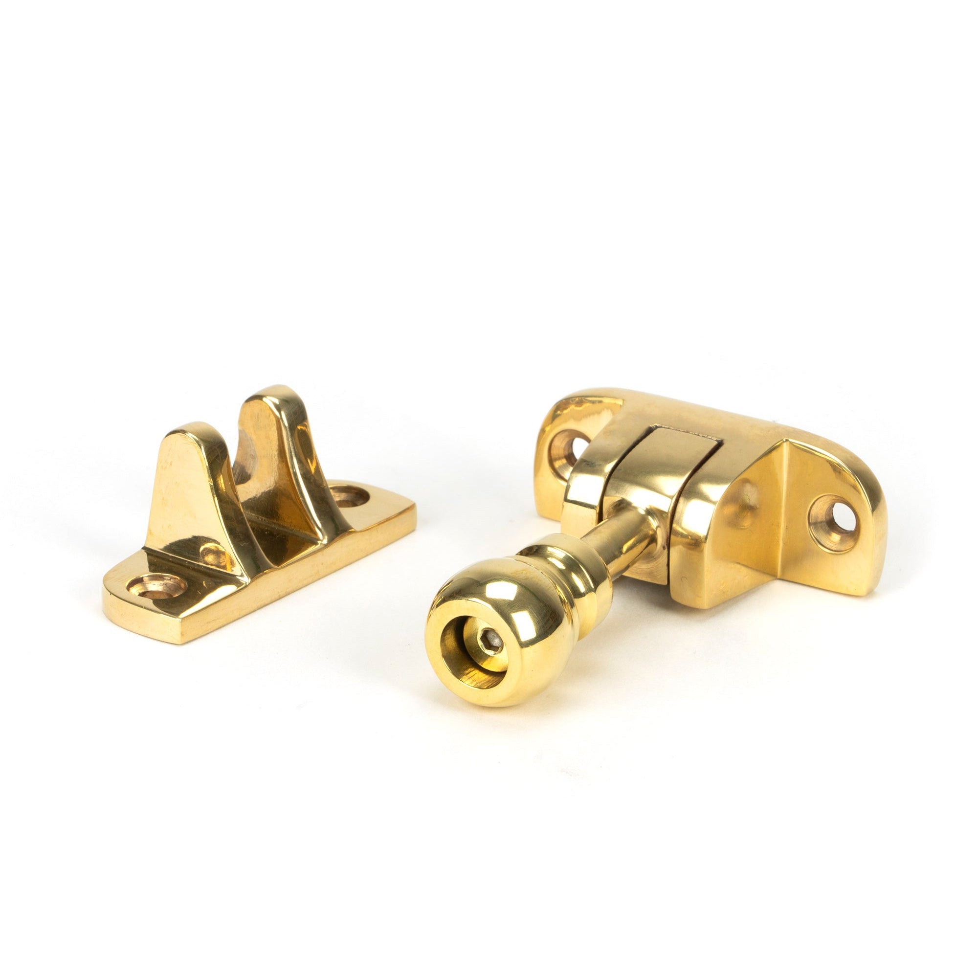 Polished Brass Mushroom Brighton Fastener (Radiused) | From The Anvil-Fasteners-Yester Home