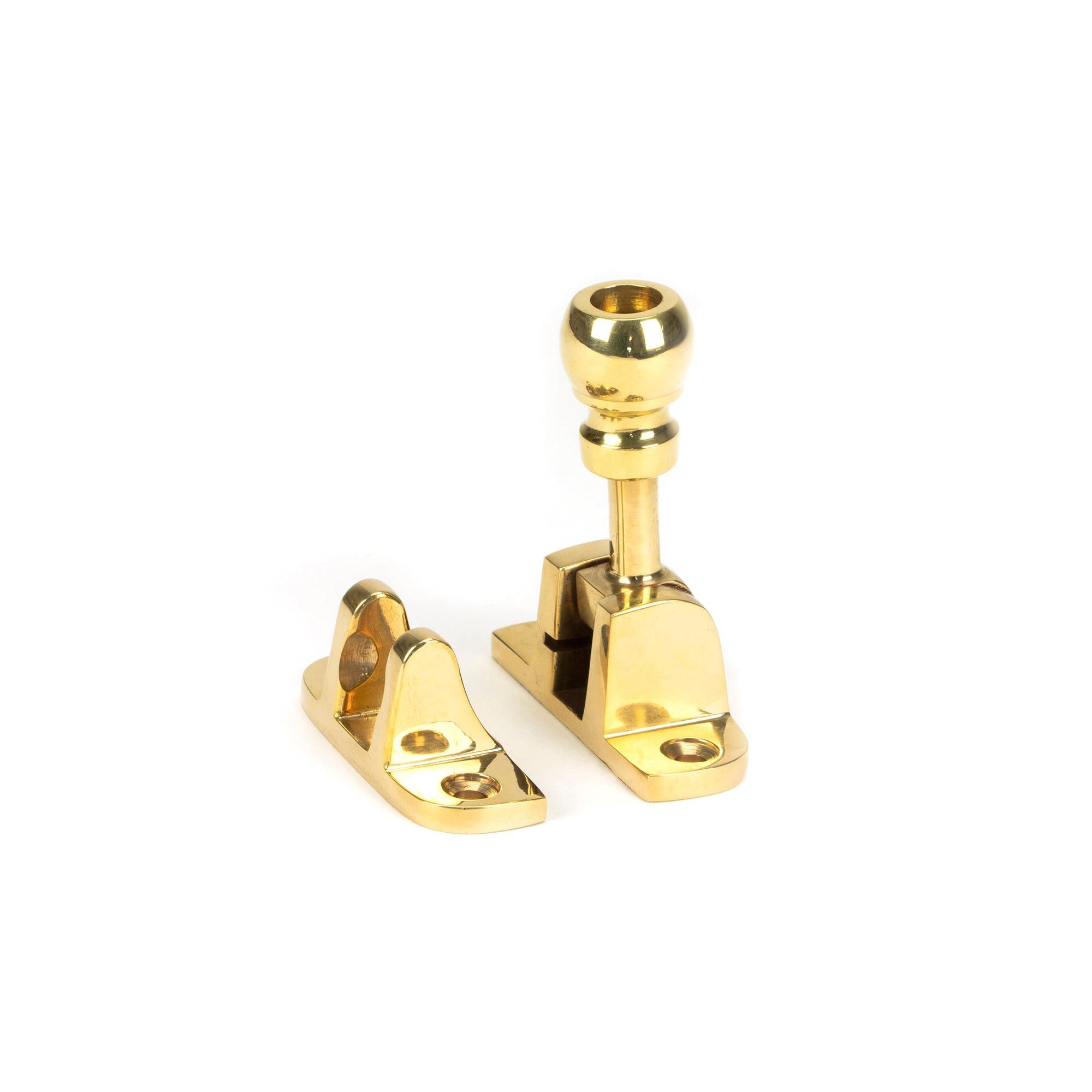 Polished Brass Mushroom Brighton Fastener (Radiused) | From The Anvil - Fasteners - From The Anvil - Yester Home