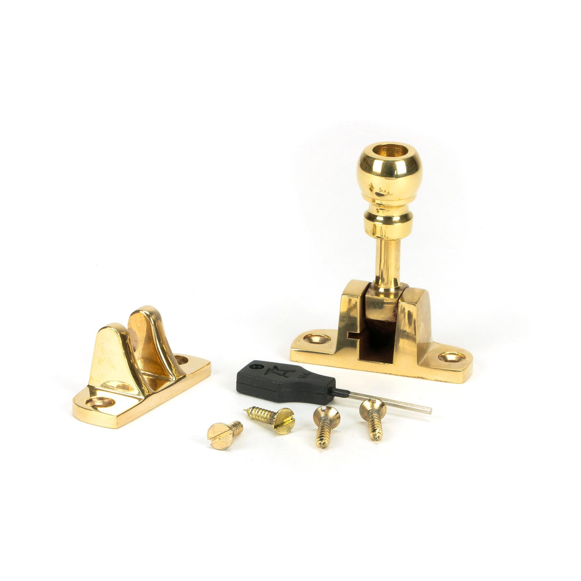 Polished Brass Mushroom Brighton Fastener (Radiused) | From The Anvil - Fasteners - From The Anvil - Yester Home