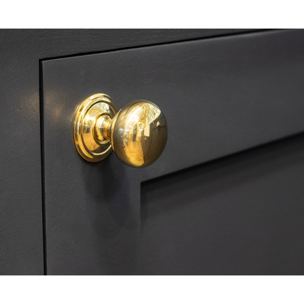 Polished Brass Mushroom Cabinet Knob 32mm | From The Anvil-Cabinet Knobs-Yester Home