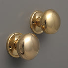 Polished Brass Mushroom Mortice/Rim Knob Set-Door Knobs-Yester Home