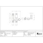 Polished Brass Mushroom Quadrant Fastener - Narrow | From The Anvil-Quadrant Fasteners-Yester Home